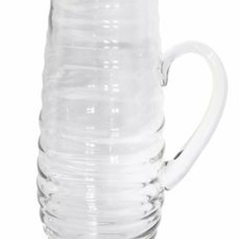 Water Jug in Ribbed Glass