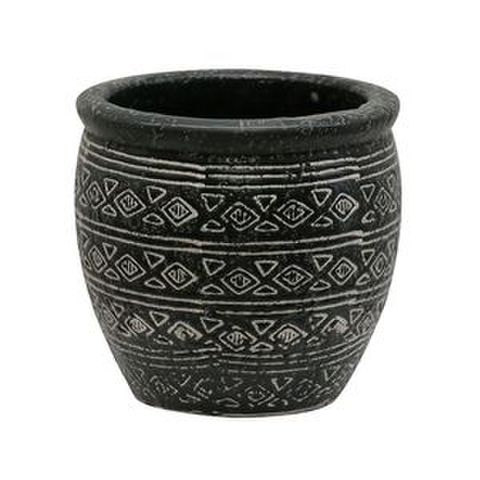 Medium Aztec Pot Black/Natural