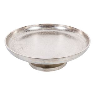 CAKE STAND SILVER LARGE 40X40X10cm