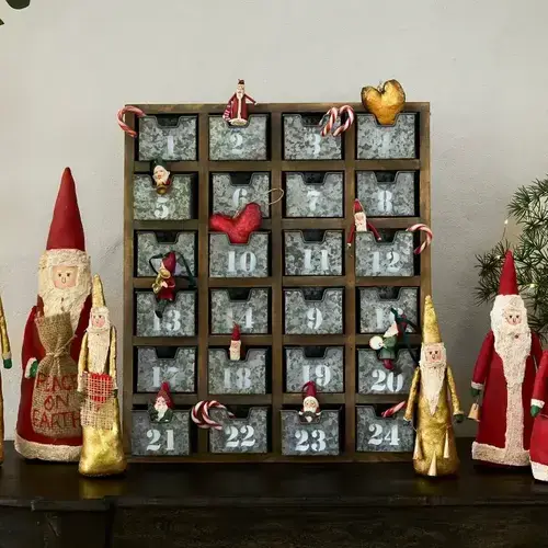 WALL SHELF w/ DRAWS RUSTIC