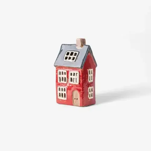 ALSACE TEA LIGHT HOUSE NAVY ROOF