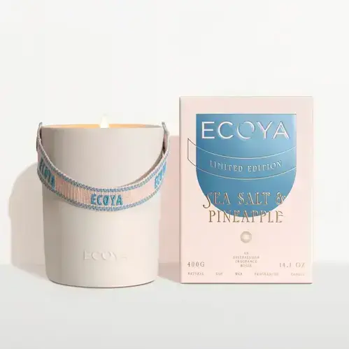 ECOYA CERAMIC CANDLE SEA SALT & PINEAPPLE