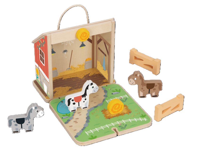 WOODEN FOLDABLE HORSE STABLE SET