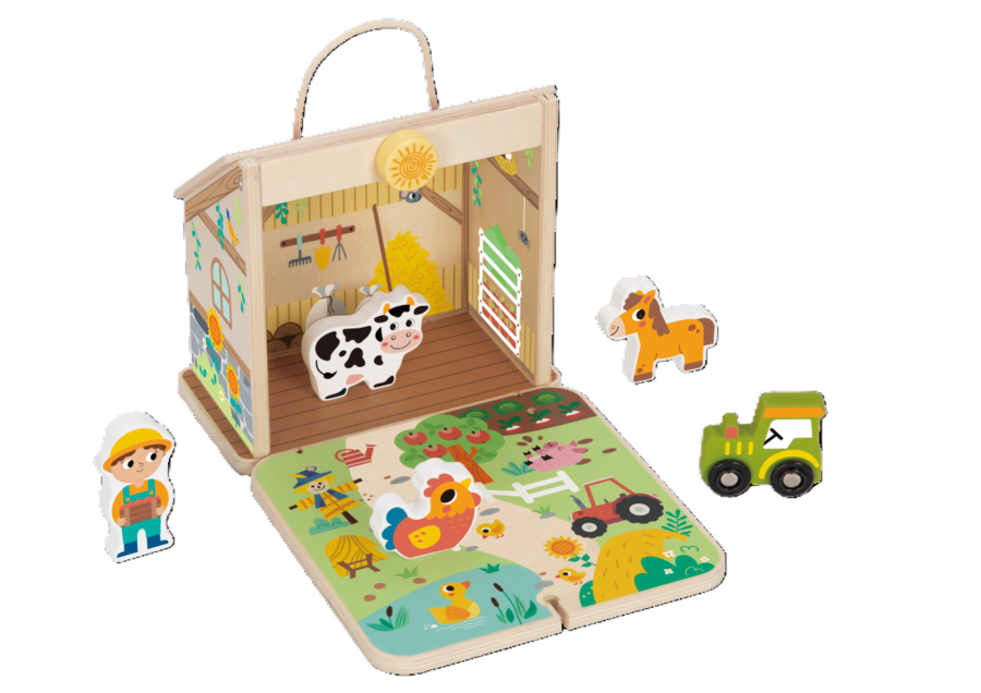 WOODEN FOLDABLE FARM SET