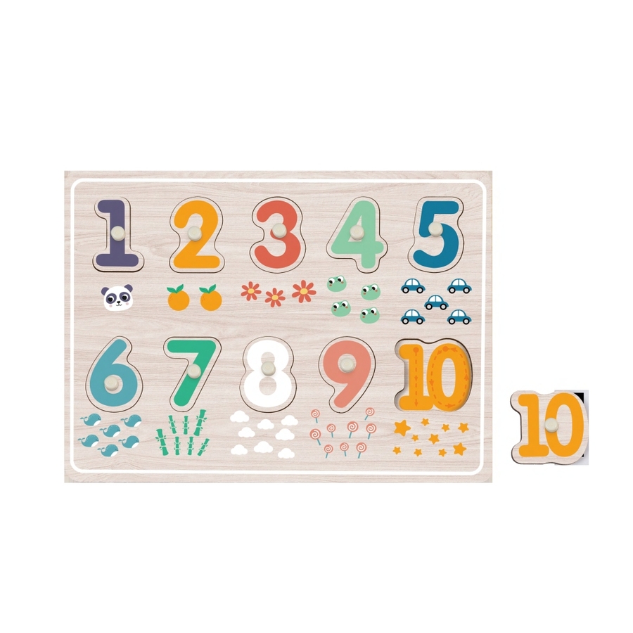 WOODEN NUMBER PUZZLE 1-10