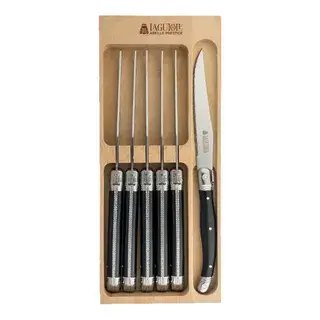 STEAK KNIFE SET/6 BLACK LAGUIOLE
