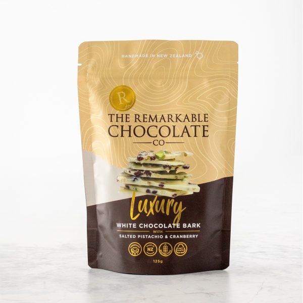 CHOCOLATE BARK SALTED PISTACHIO CRANBERRY 125g