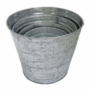 RND ZINC PLANTER DIA 11CM