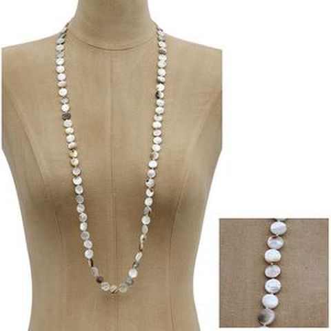 NECKLACE COIN SHAPE SHELL