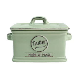 BUTTER DISH GREEN