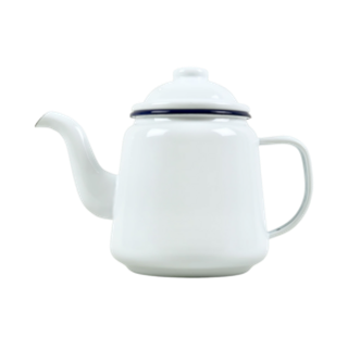 ENAMEL TEAPOT WHITE