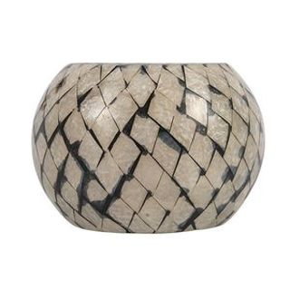 MOSAIC ROUND VOTIVE 12.5X9CM