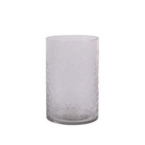 GLASS VASE CROSS CUT SML 20CM