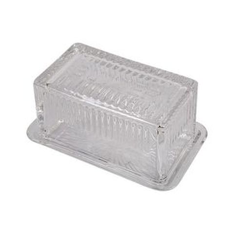 GLASS BUTTER DISH