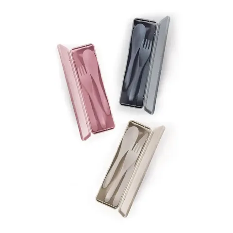TRAVEL CUTLERY SET WHEAT STRAW