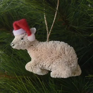 LAMB w SANTA HAT