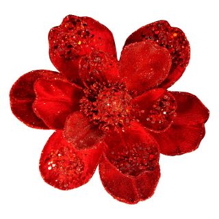 MAGNOLIA VELVET LGE ROSE CHAMPAGNE on clip