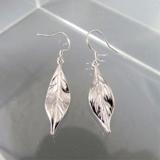 POHUTUKAWA LEAF EARRINGS