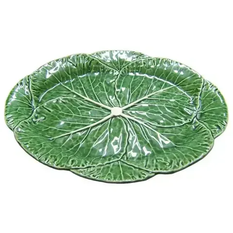 CABBAGE OVAL PLATTER 43cm NATURAL