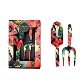 GARDEN TROWEL & FORK SET HIBUSCUS  FANTAIL AM
