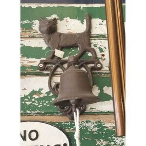 CAT DOORBELL CAST IRON