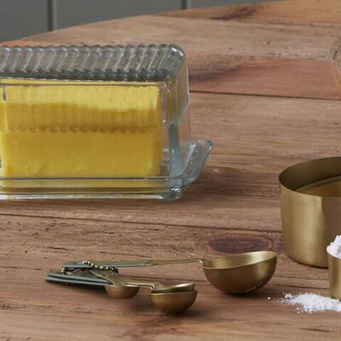 BUTTER DISH GLASS ELTHAM