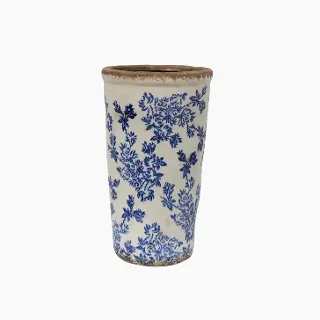 BLUE FLORAL VASE