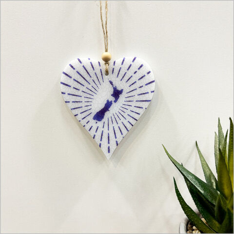 HEART PRINTED  BLUE NZ WHITE