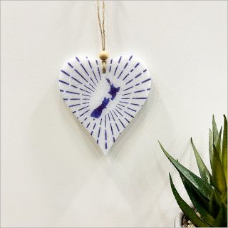 HEART PRINTED  BLUE NZ WHITE