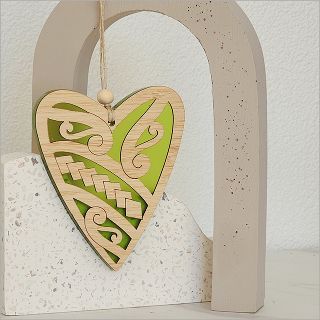 HEART PATIKI LIME ACRYLIC BAMBOO