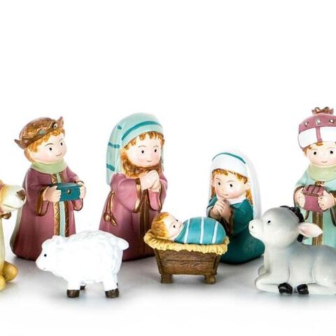 NATIVITY 9 piece set MINI PASTEL