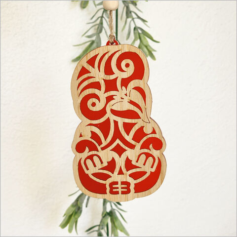 RED TIKI bamboo acrylic hanging