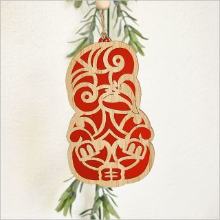 RED TIKI bamboo acrylic hanging