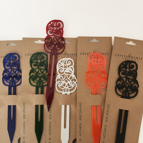 PLANT STAKE TIKI ACRYLIC BLACK