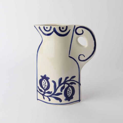 BETTINA VASE 24cm BLUE and WHITE