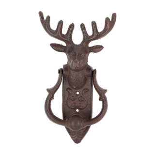 DOOR KNOCKER DEER CAST IRON