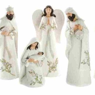 NATIVITY set/6 LAVENDER  18.5cm