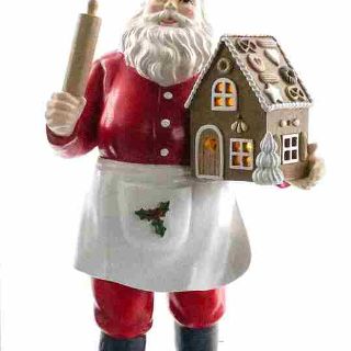 SANTA BAKER w/ LIGHT UP HOUSE 35cm