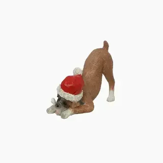 BOXER w/ SANTA HAT