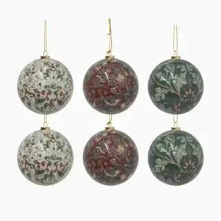 VINTAGE PATTERN BALLS MIXED X6
