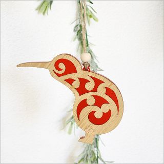 KORU KIWI RED SATIN ACRYLIC