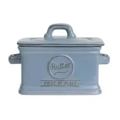 BUTTER DISH CERAMIC BLUE