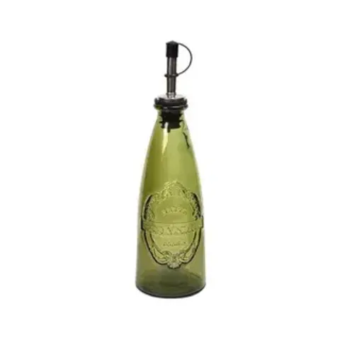 RECYCLED GLASS OIL BOTTLE GREEN