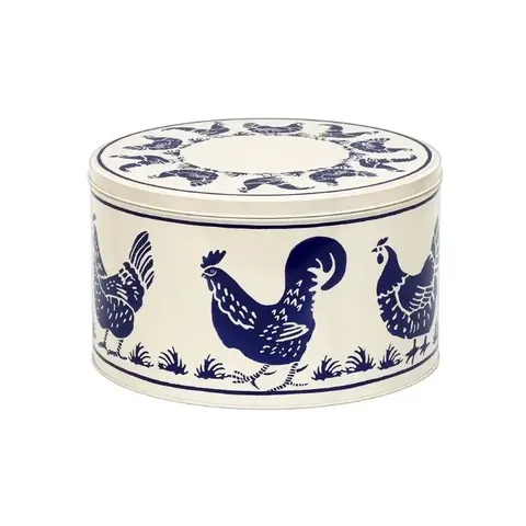 BLUE HEN ROUND CAKE TIN LGE