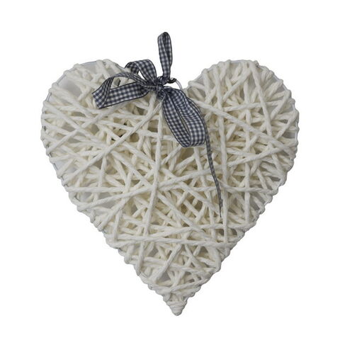 WHITE HEART WOVEN 24CM