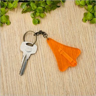 KEY RING JET PLANE ACRYLIC orange