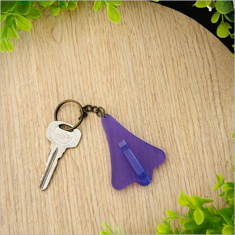 KEY RING JET PLANE ACRYLIC purple