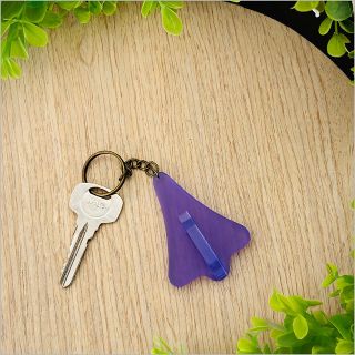 KEY RING JET PLANE ACRYLIC purple