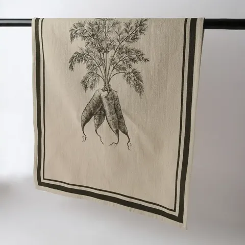 FRENCH GRAINSACK T/TOWEL CARROT