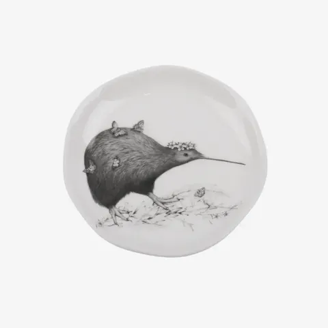 TRINKET DISH - WALKING w/ AROHA - BROWN KIWI